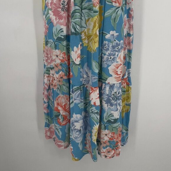 Loft Garden Smocked Ruffle Midi Dress Women's S - Picture 4 of 10